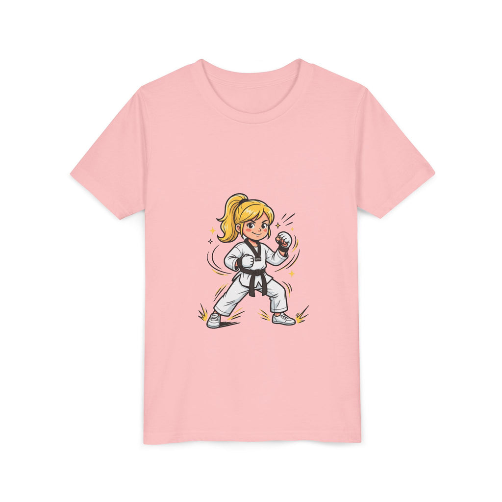 Youth Karate Girl Tee — Girls Martial Arts Short Sleeve Shirt