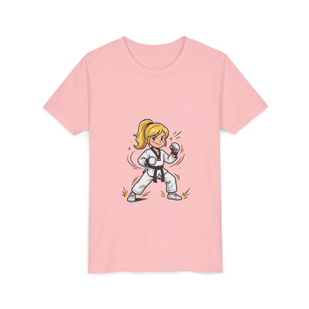 Youth Karate Girl Tee — Girls Martial Arts Short Sleeve Shirt
