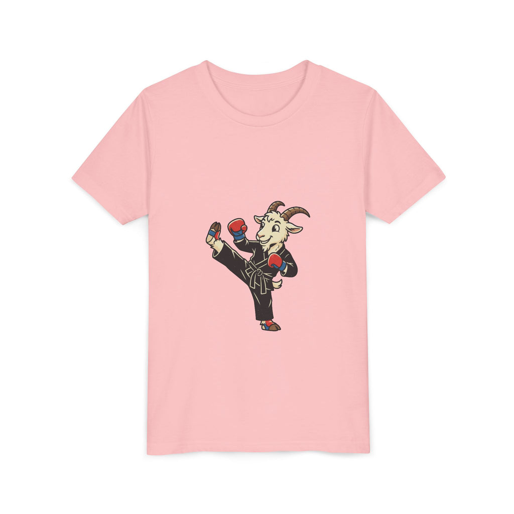 Kids Martial Arts Goat Tee — Youth Karate Kick Shirt