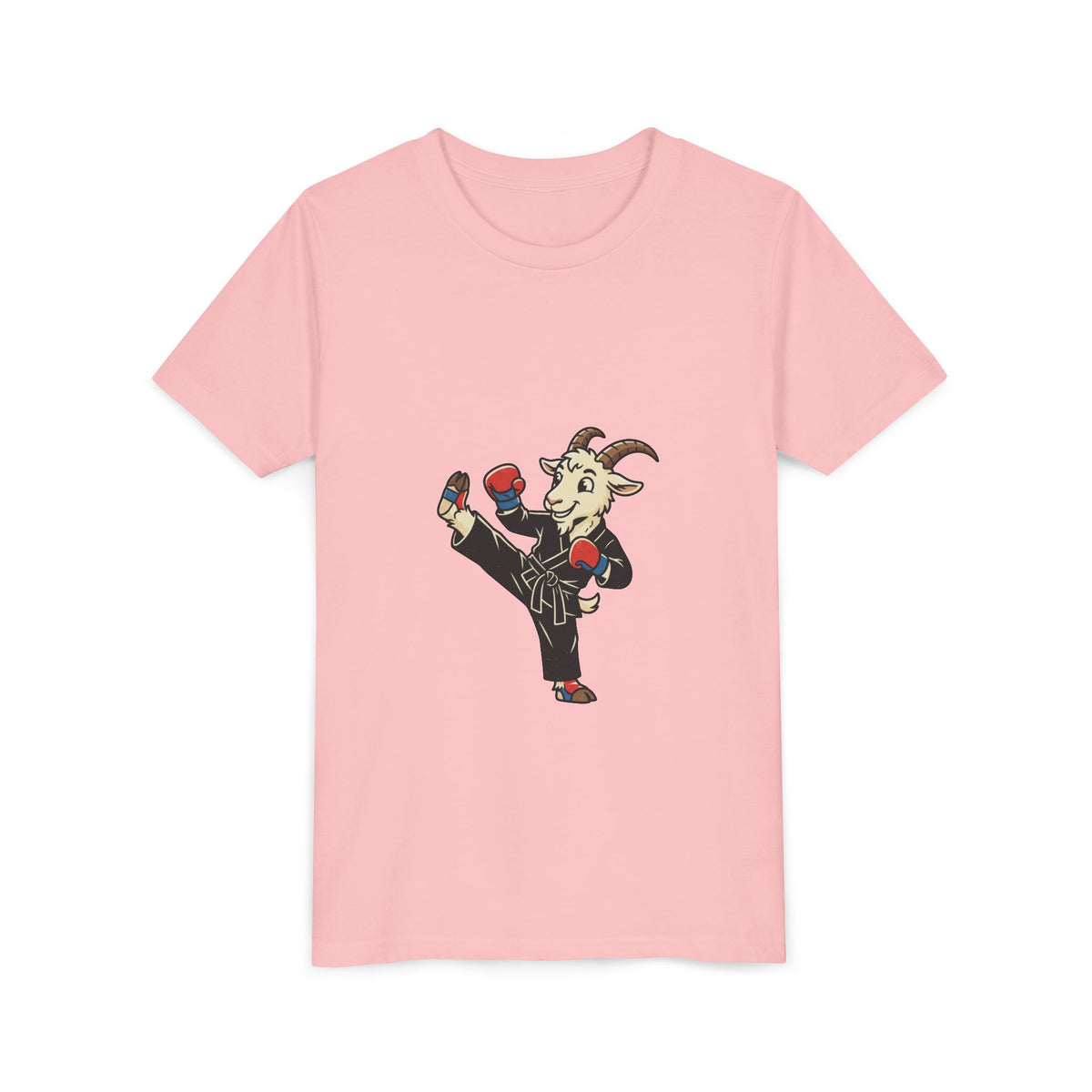 Kids Martial Arts Goat Tee — Youth Karate Kick Shirt