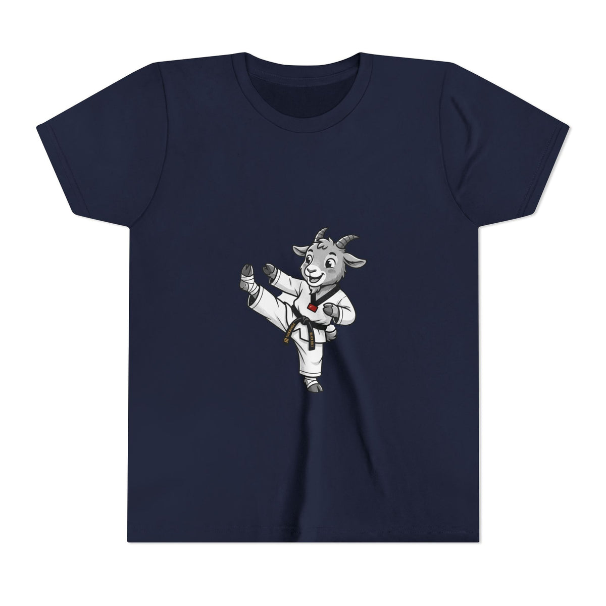 Youth Karate Goat T-Shirt — Cute Martial Arts Kid Tee