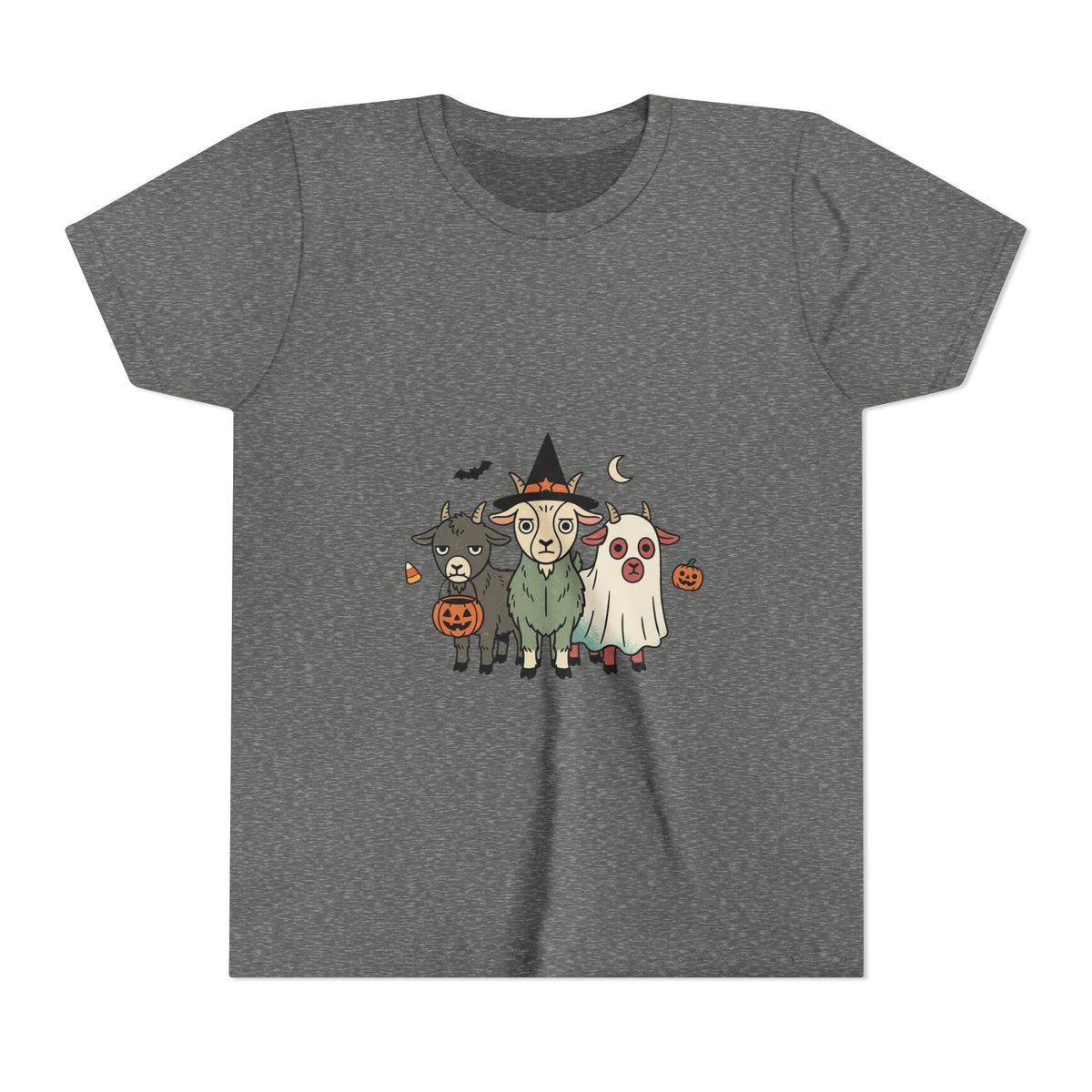 Kids Halloween Goat Squad Tee — Cute Witch, Ghost & Pumpkin Costume Shirt
