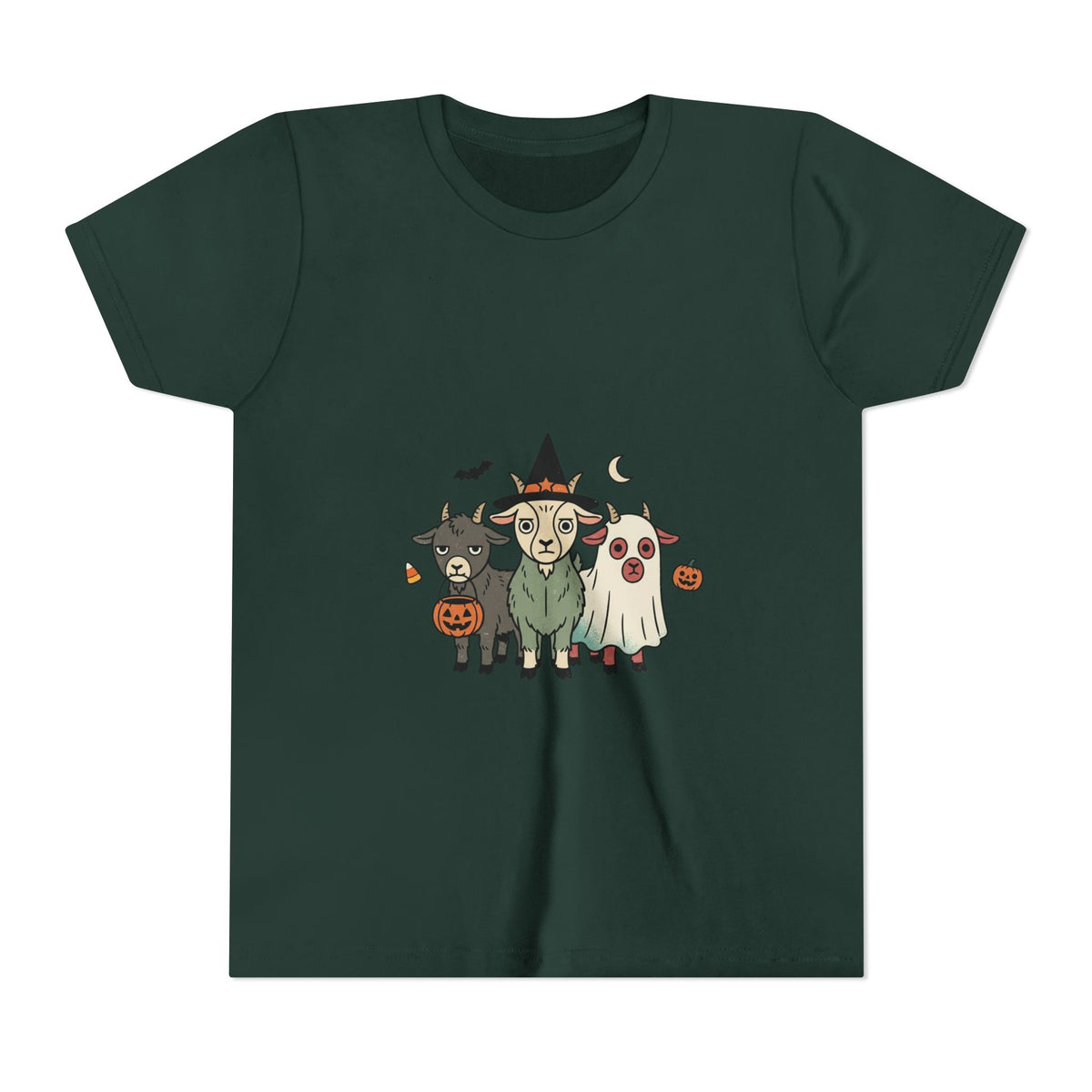 Kids Halloween Goat Squad Tee — Cute Witch, Ghost & Pumpkin Costume Shirt