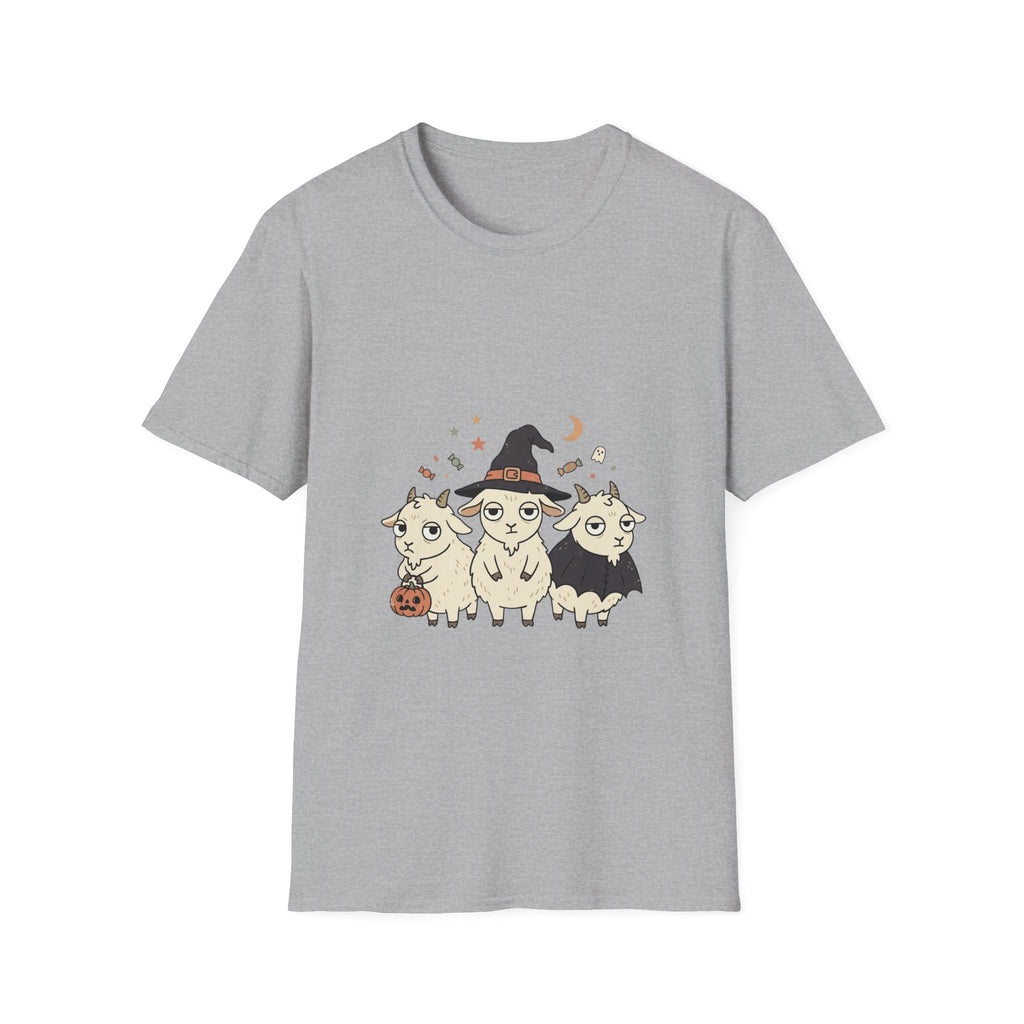 Cute Halloween Goats T-Shirt — Goats in Witch Hats Halloween Tee