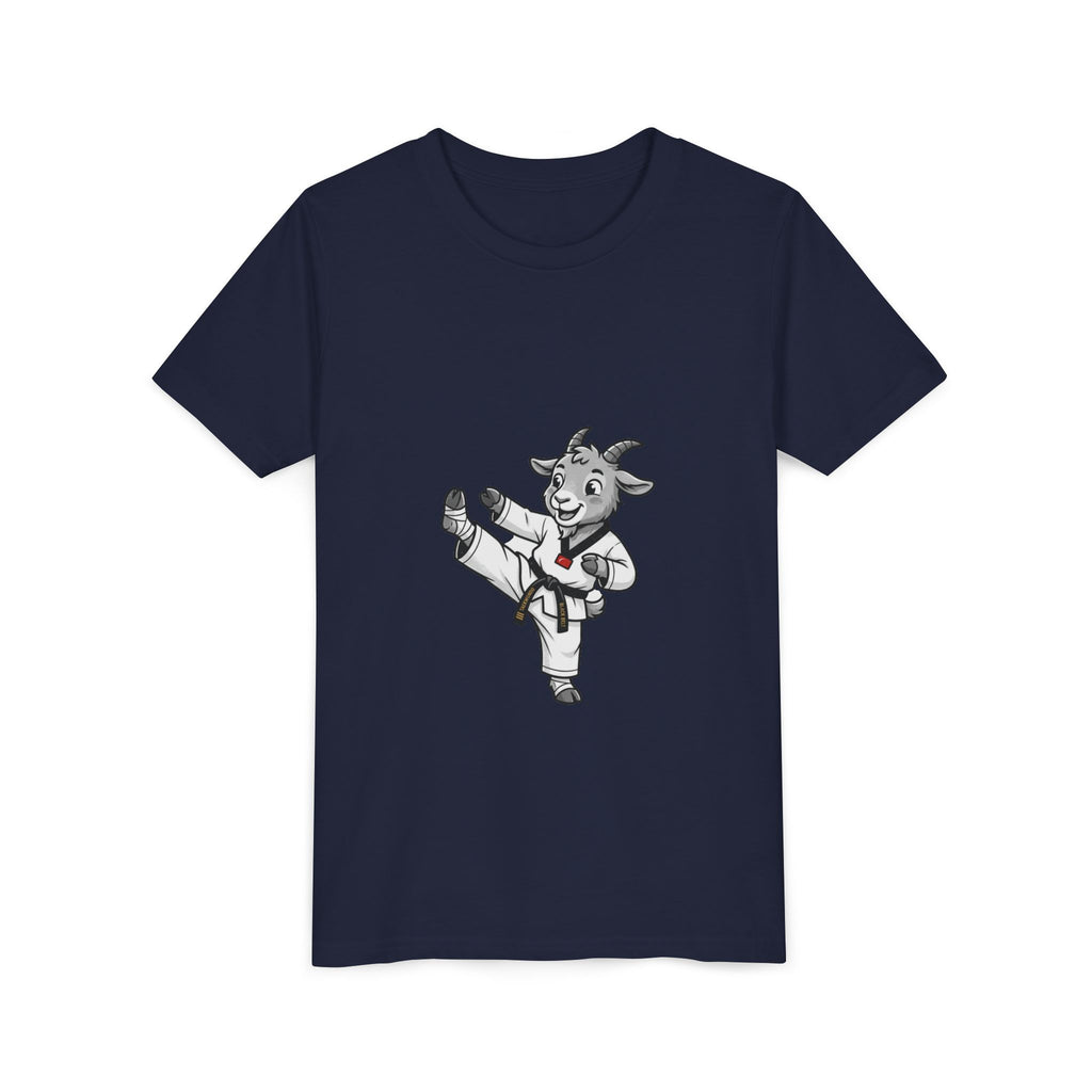 Youth Karate Goat T-Shirt — Cute Martial Arts Kid Tee