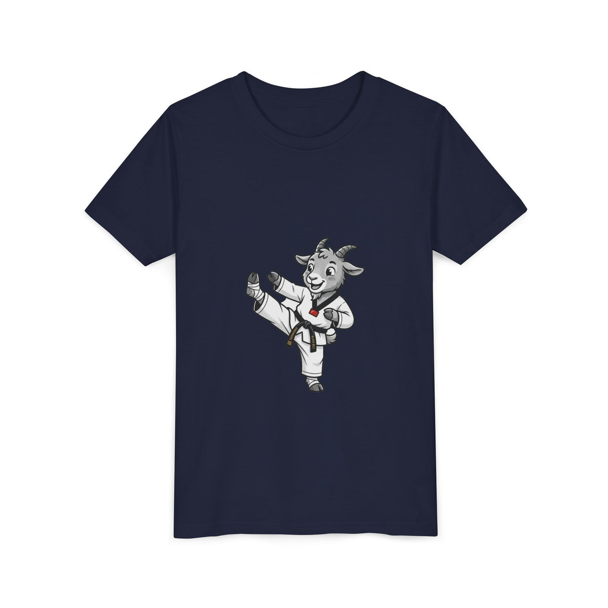 Youth Karate Goat T-Shirt — Cute Martial Arts Kid Tee