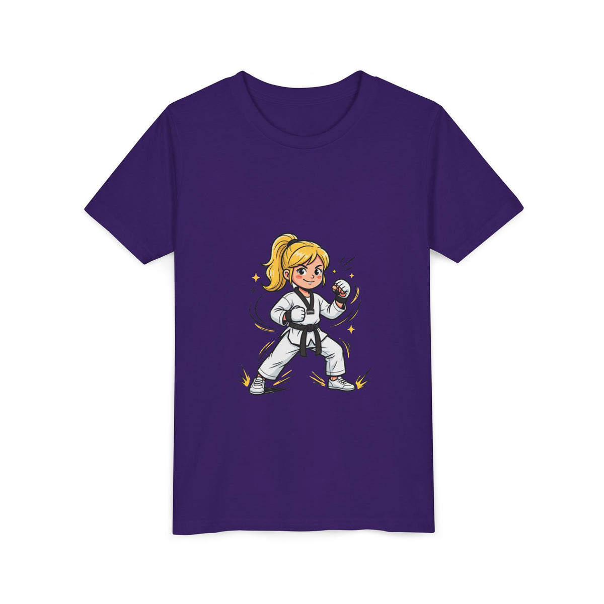 Youth Karate Girl Tee — Girls Martial Arts Short Sleeve Shirt