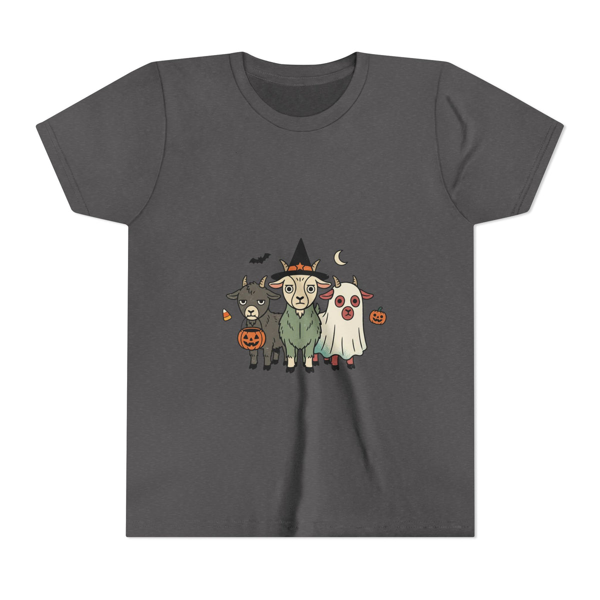 Kids Halloween Goat Squad Tee — Cute Witch, Ghost & Pumpkin Costume Shirt