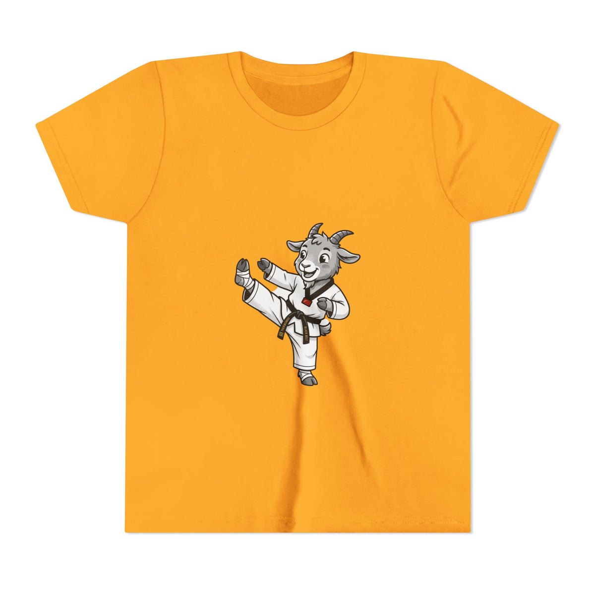 Youth Karate Goat T-Shirt — Cute Martial Arts Kid Tee