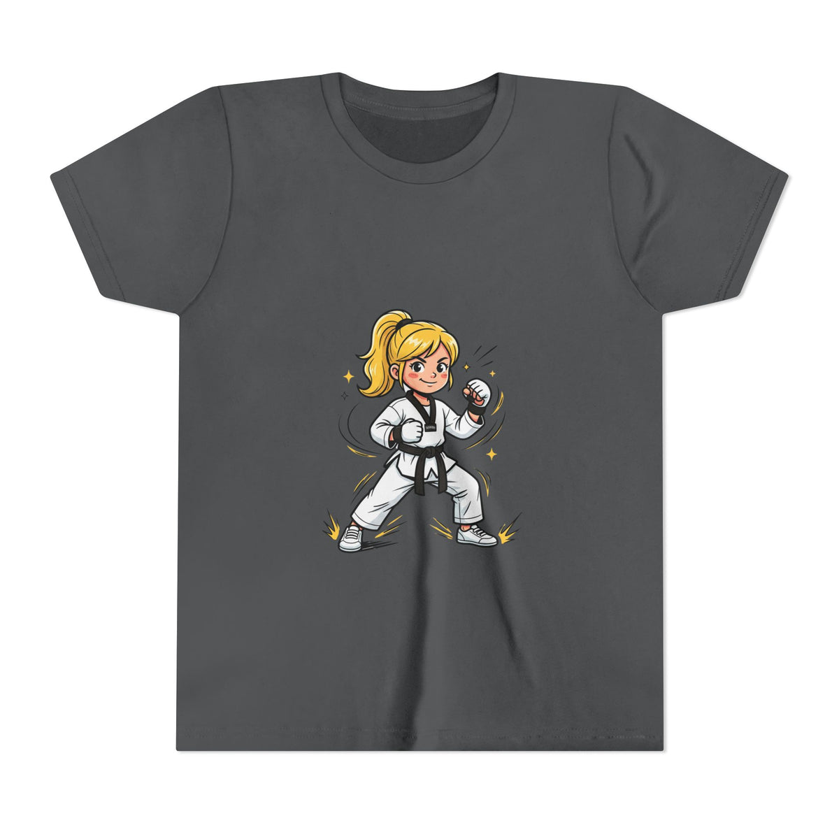 Youth Karate Girl Tee — Girls Martial Arts Short Sleeve Shirt