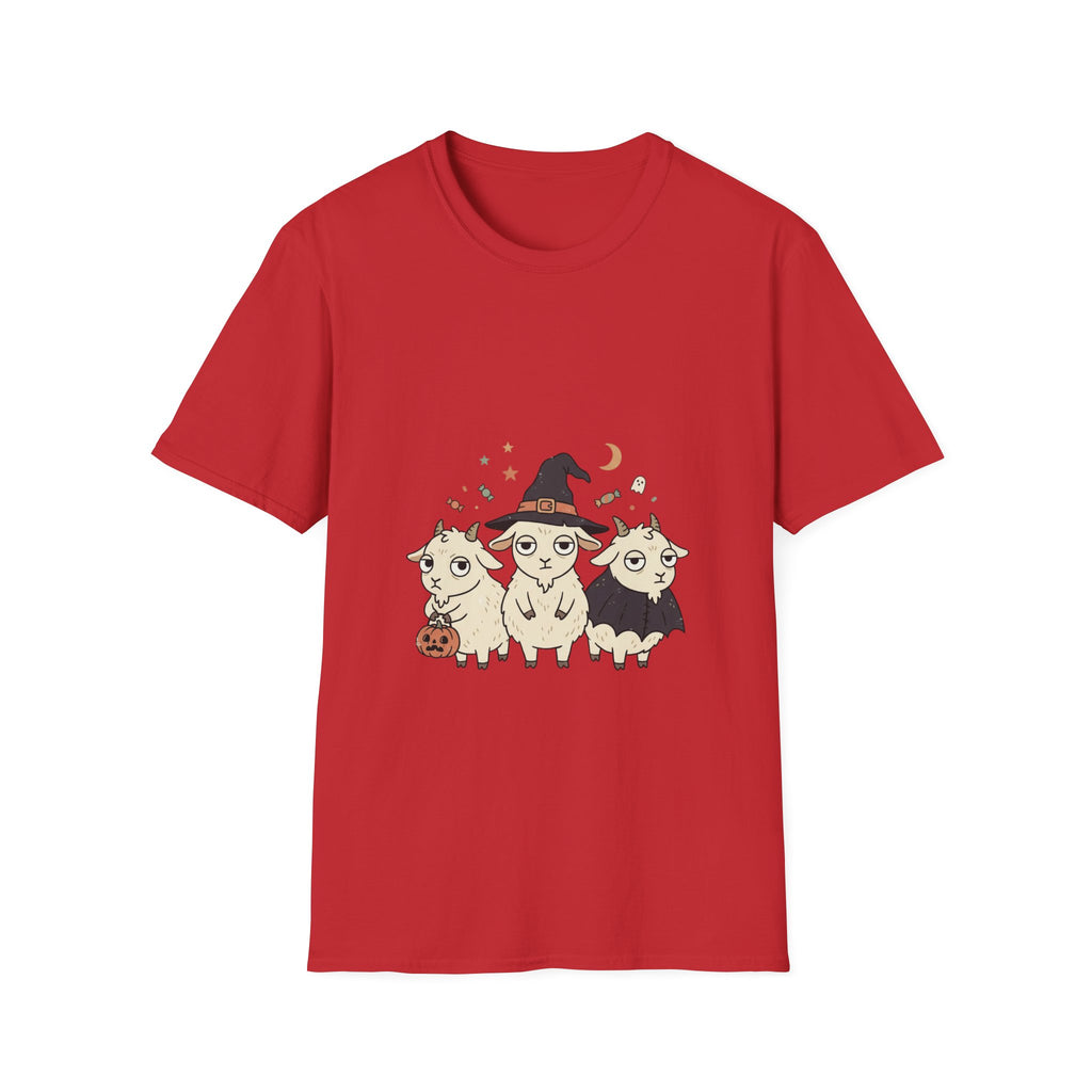 Cute Halloween Goats T-Shirt — Goats in Witch Hats Halloween Tee