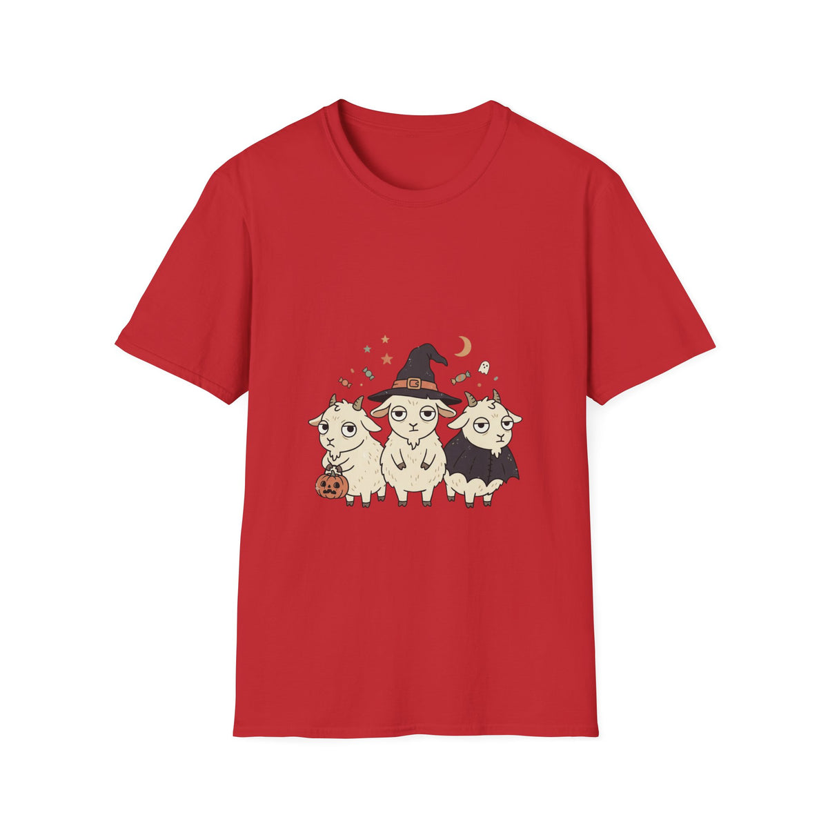 Cute Halloween Goats T-Shirt — Goats in Witch Hats Halloween Tee