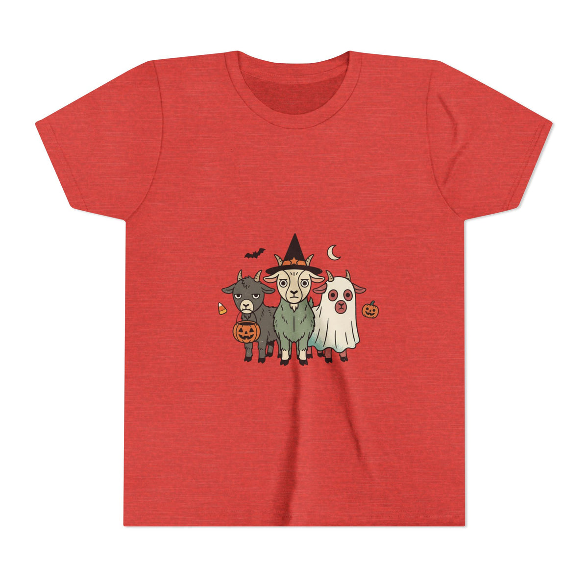 Kids Halloween Goat Squad Tee — Cute Witch, Ghost & Pumpkin Costume Shirt