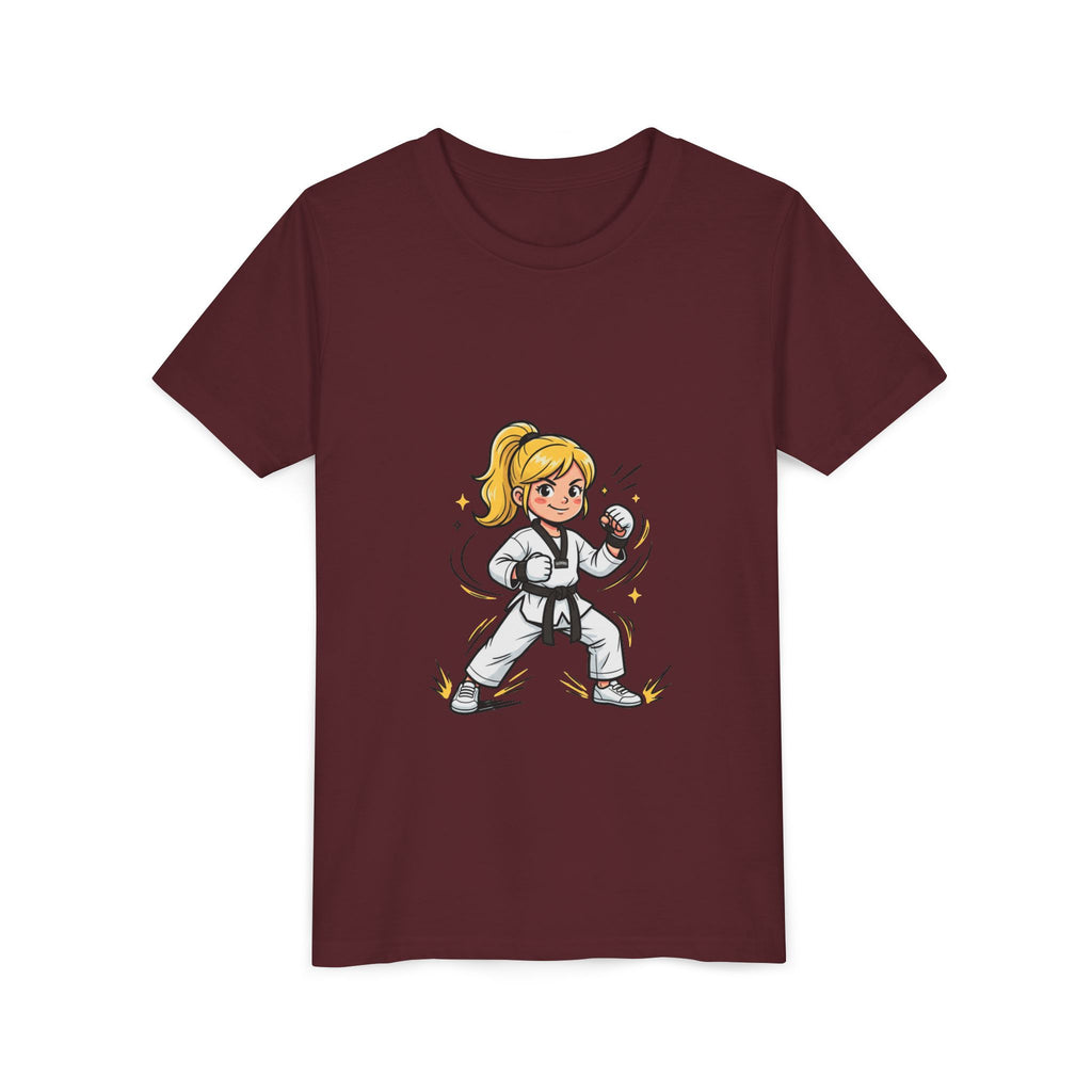 Youth Karate Girl Tee — Girls Martial Arts Short Sleeve Shirt