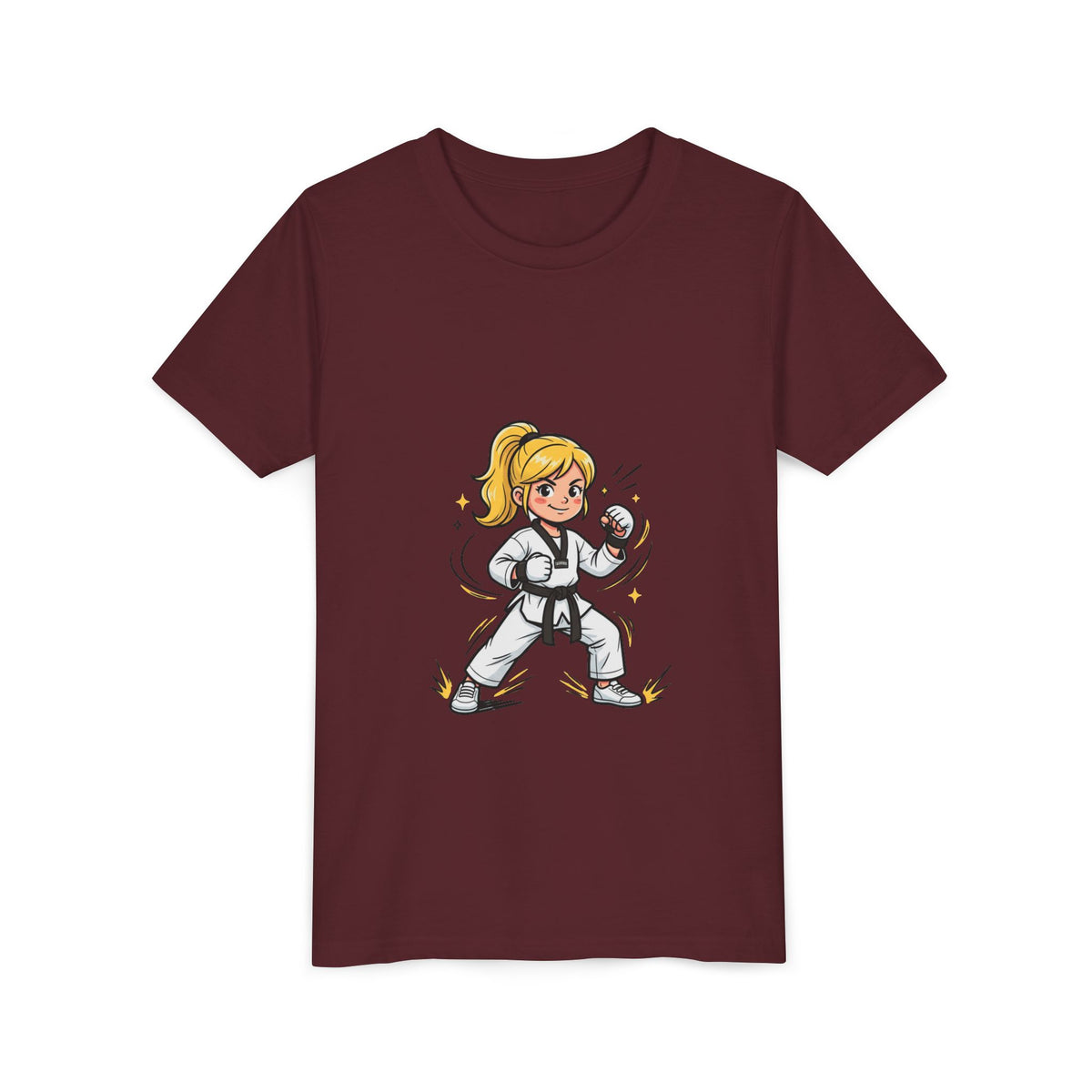 Youth Karate Girl Tee — Girls Martial Arts Short Sleeve Shirt