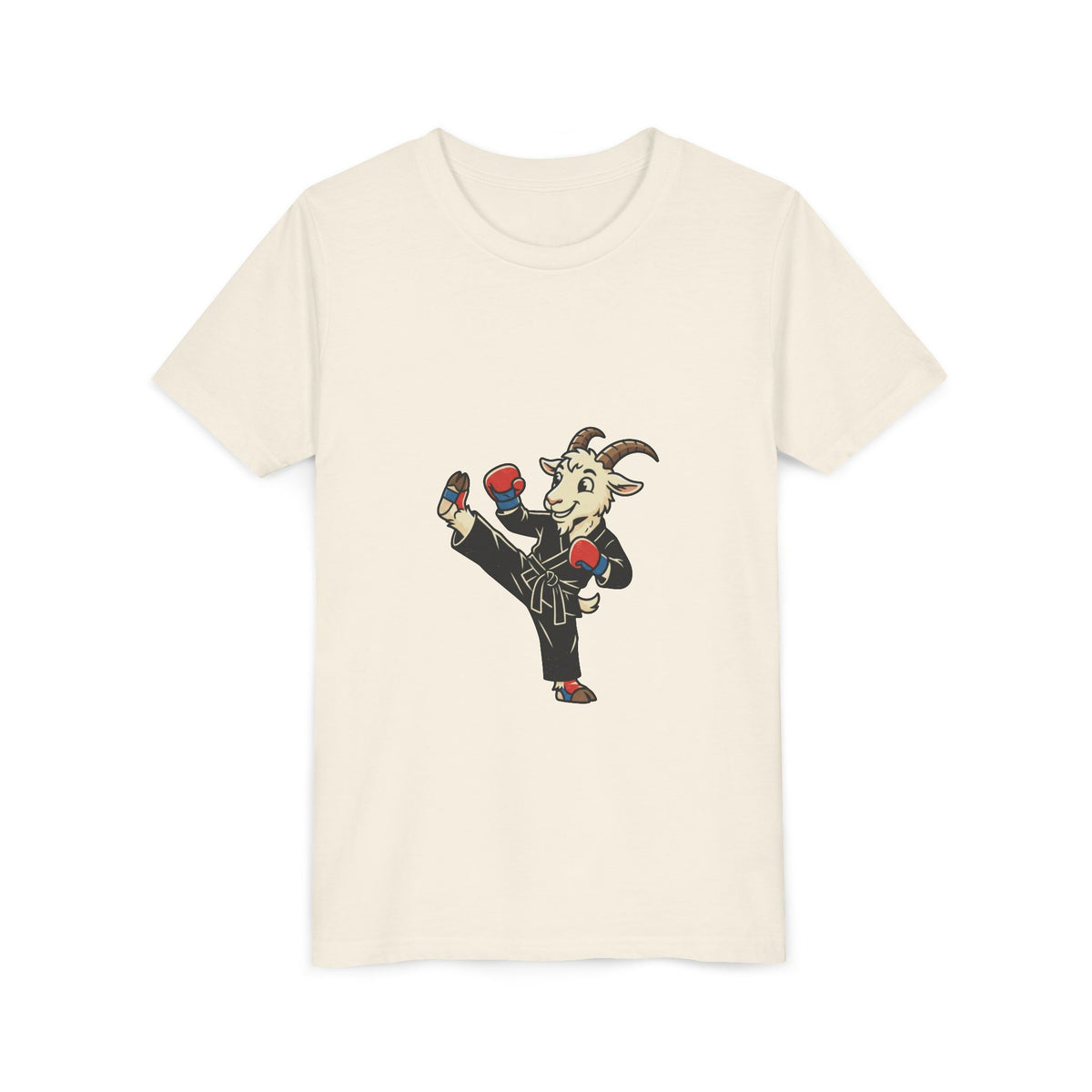 Kids Martial Arts Goat Tee — Youth Karate Kick Shirt