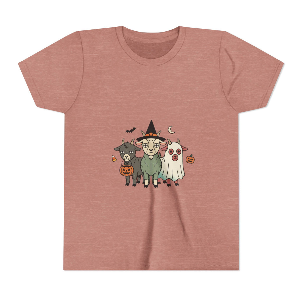 Kids Halloween Goat Squad Tee — Cute Witch, Ghost & Pumpkin Costume Shirt