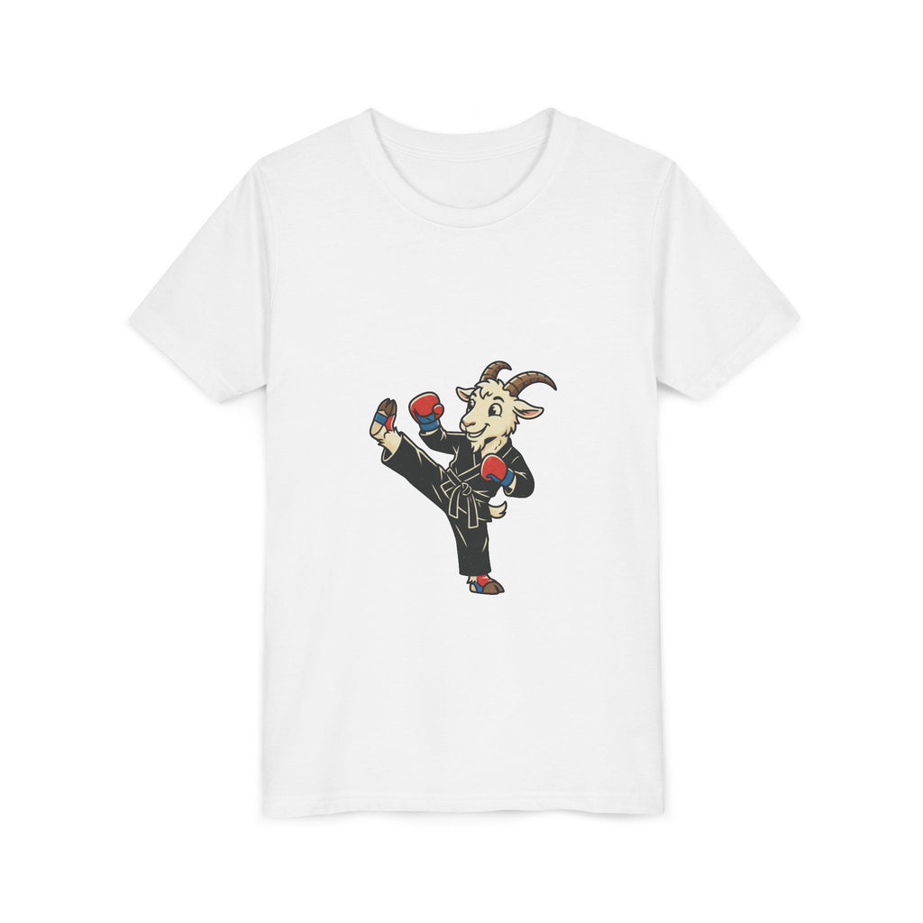 Kids Martial Arts Goat Tee — Youth Karate Kick Shirt