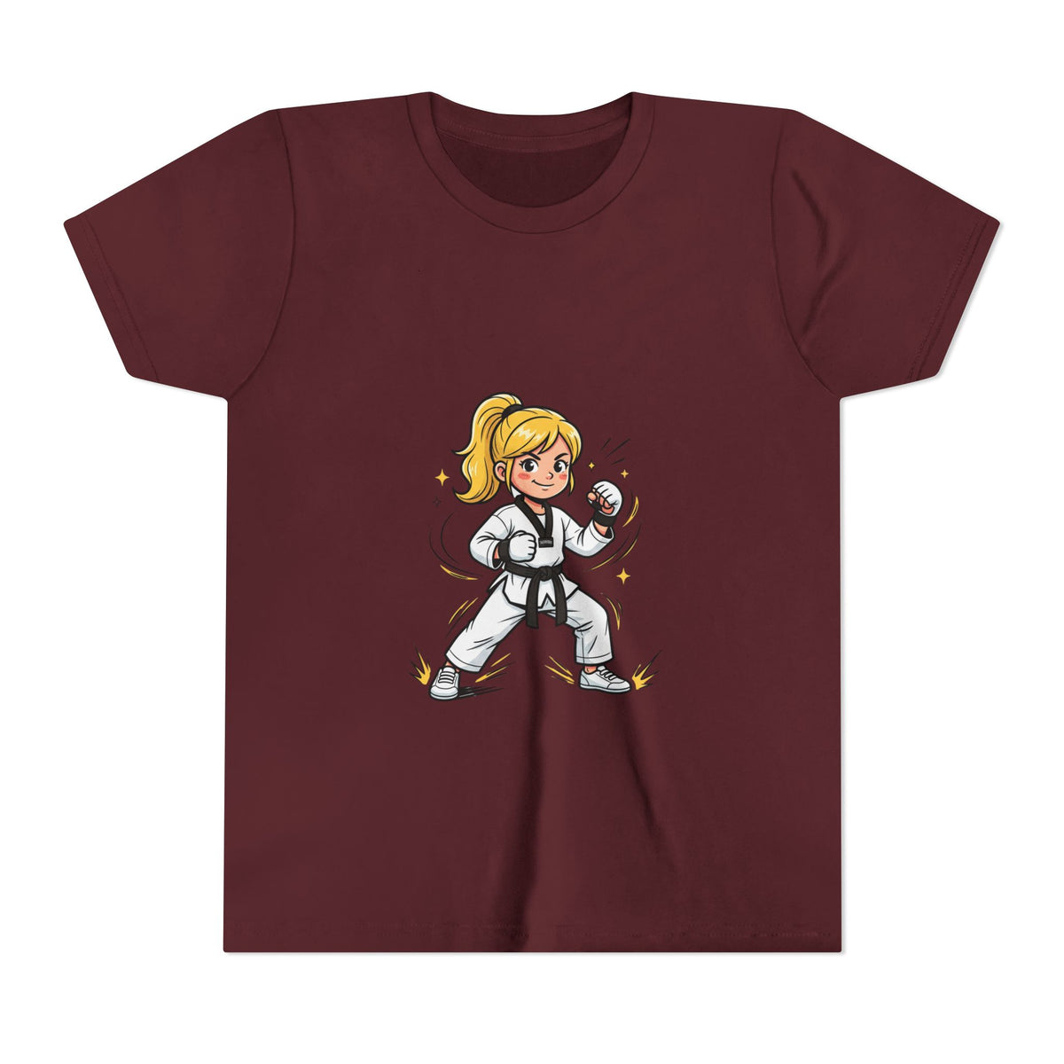 Youth Karate Girl Tee — Girls Martial Arts Short Sleeve Shirt