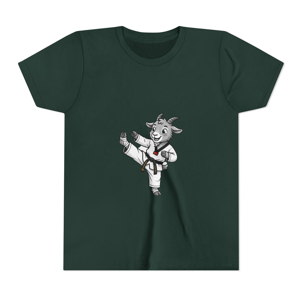 Youth Karate Goat T-Shirt — Cute Martial Arts Kid Tee