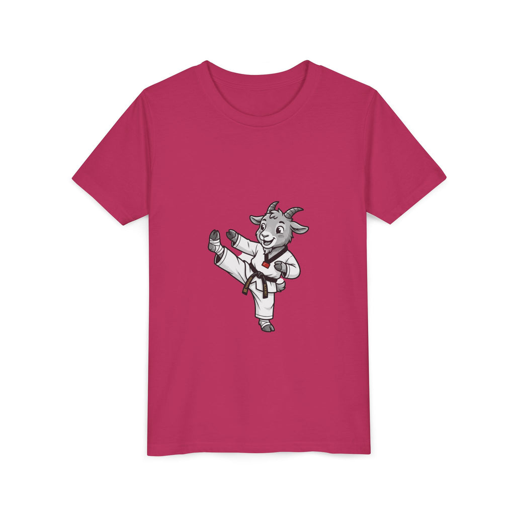 Youth Karate Goat T-Shirt — Cute Martial Arts Kid Tee