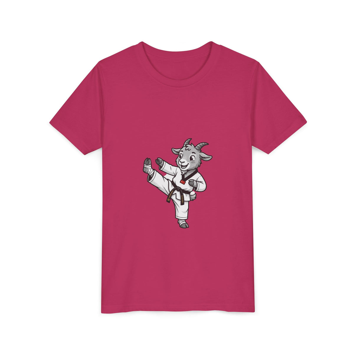 Youth Karate Goat T-Shirt — Cute Martial Arts Kid Tee