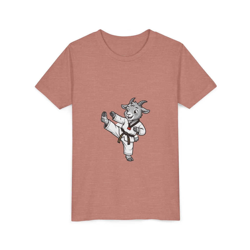Youth Karate Goat T-Shirt — Cute Martial Arts Kid Tee