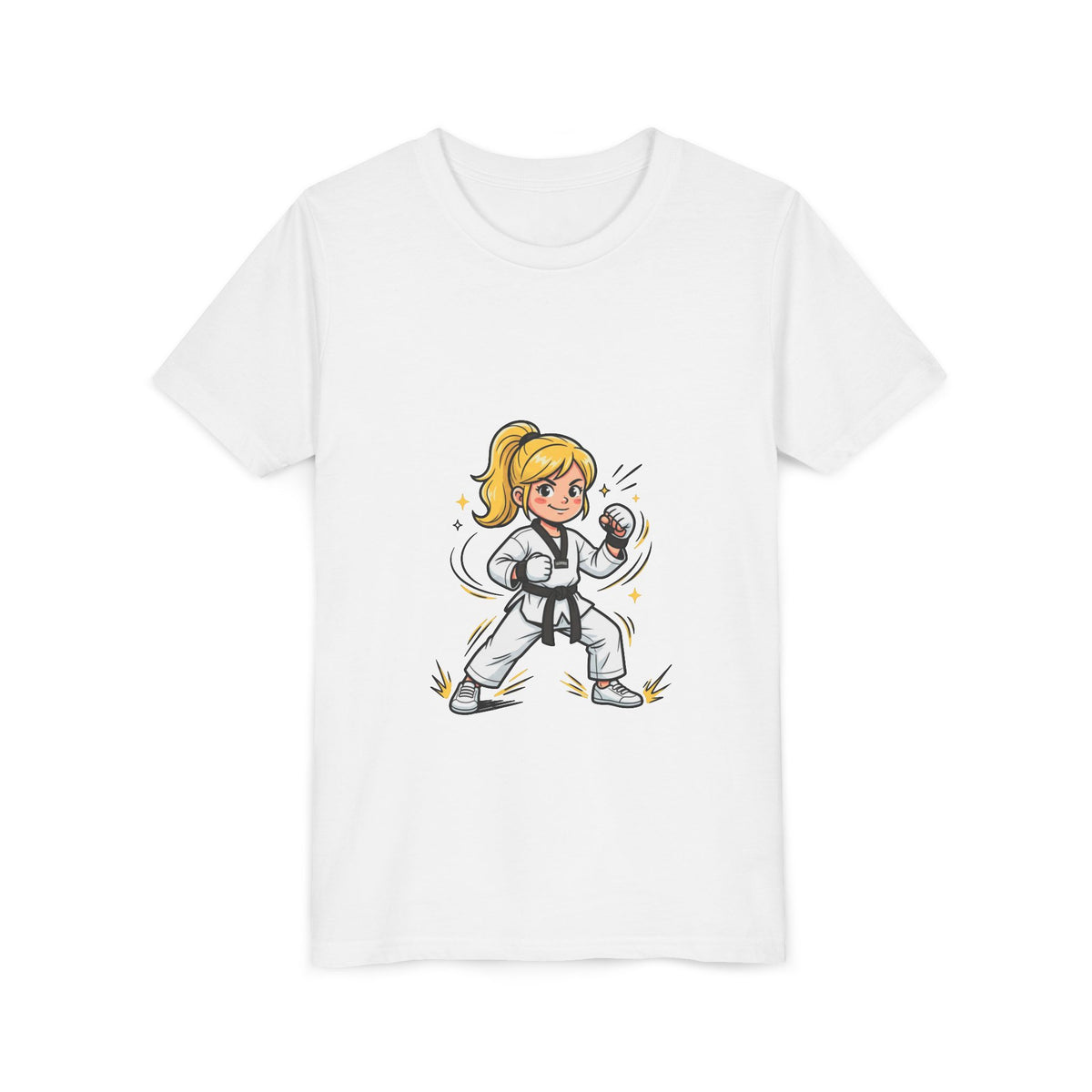 Youth Karate Girl Tee — Girls Martial Arts Short Sleeve Shirt