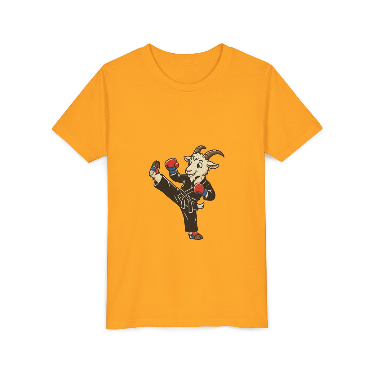 Kids Martial Arts Goat Tee — Youth Karate Kick Shirt