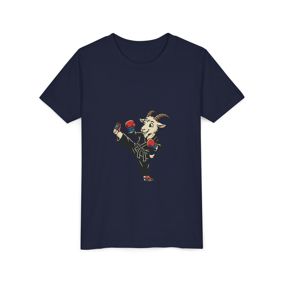 Kids Martial Arts Goat Tee — Youth Karate Kick Shirt