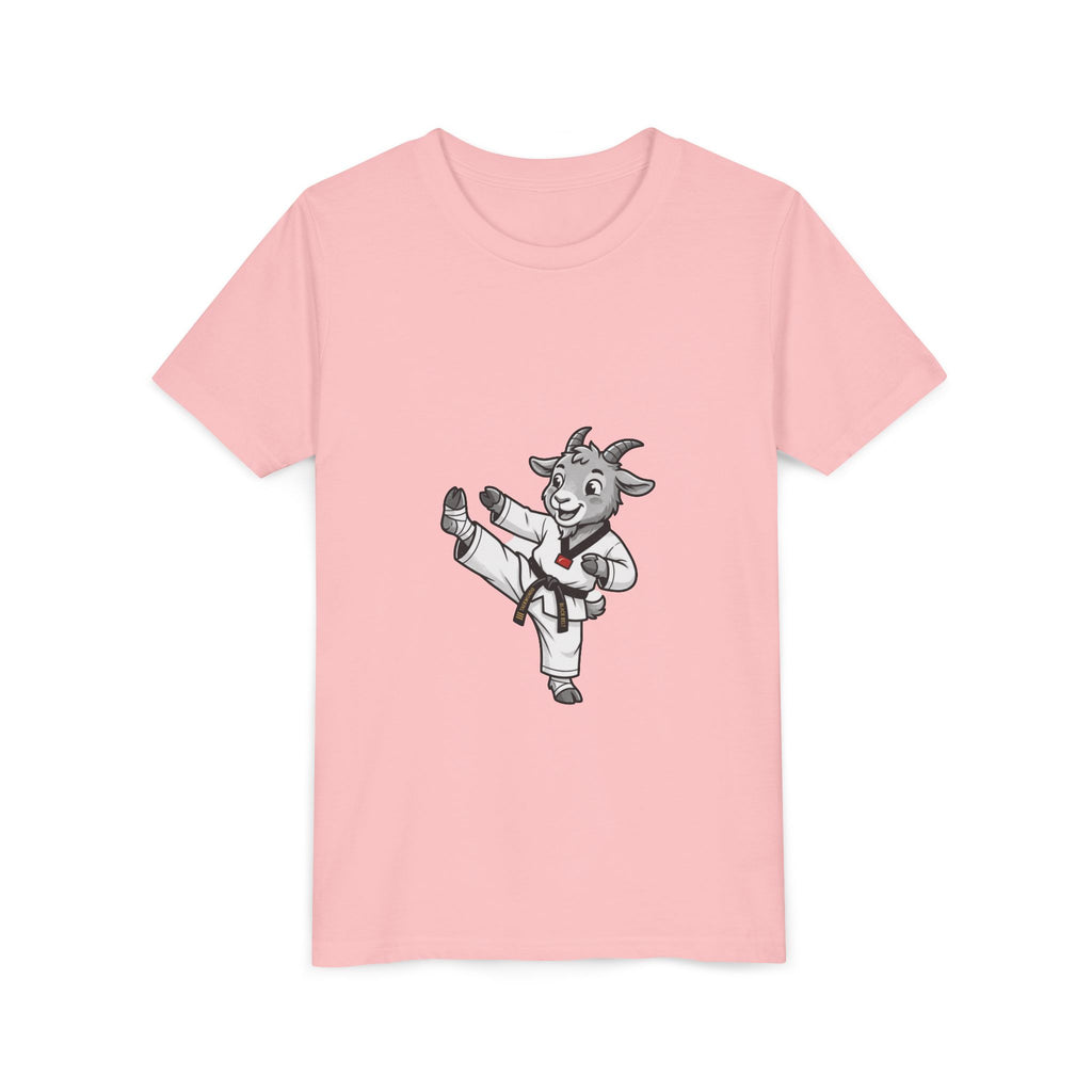 Youth Karate Goat T-Shirt — Cute Martial Arts Kid Tee