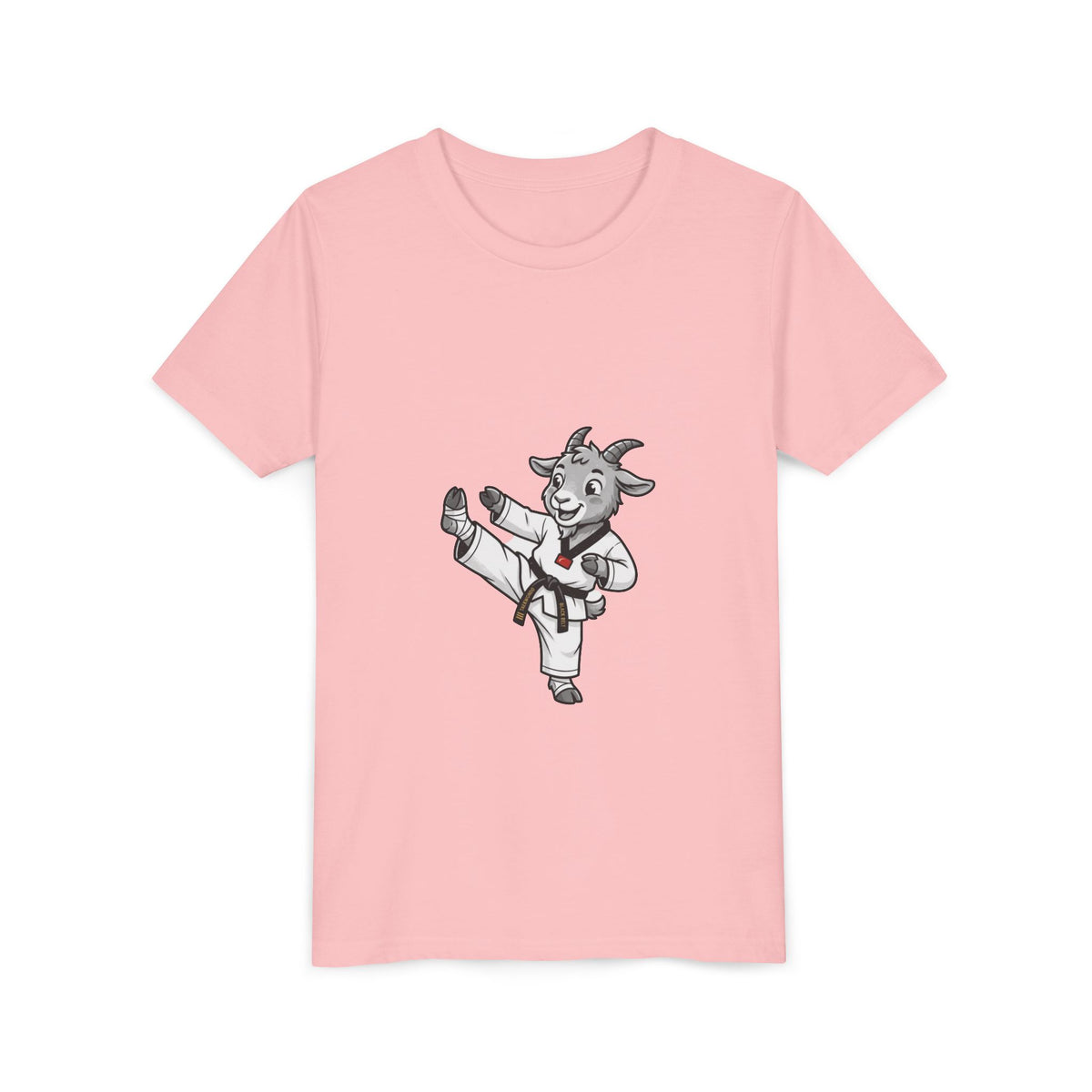 Youth Karate Goat T-Shirt — Cute Martial Arts Kid Tee