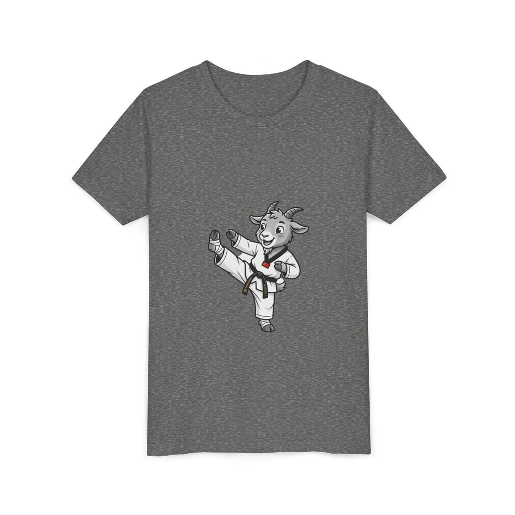Youth Karate Goat T-Shirt — Cute Martial Arts Kid Tee