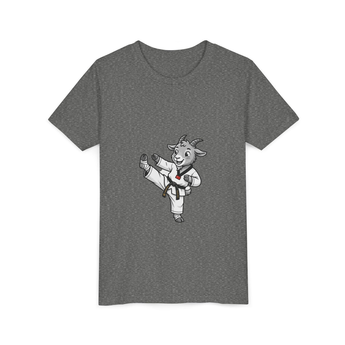 Youth Karate Goat T-Shirt — Cute Martial Arts Kid Tee