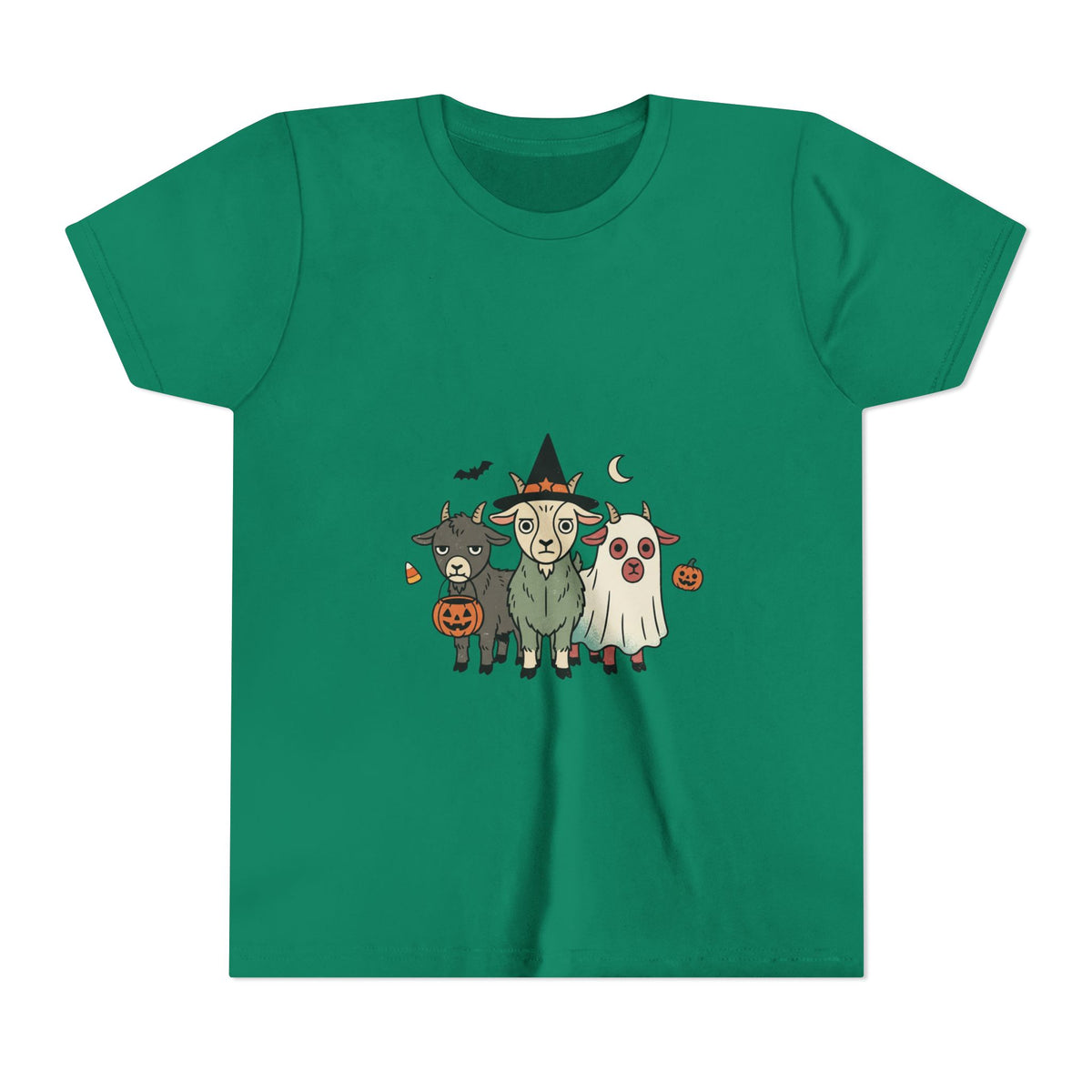 Kids Halloween Goat Squad Tee — Cute Witch, Ghost & Pumpkin Costume Shirt