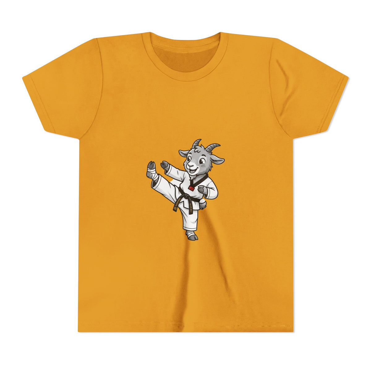 Youth Karate Goat T-Shirt — Cute Martial Arts Kid Tee