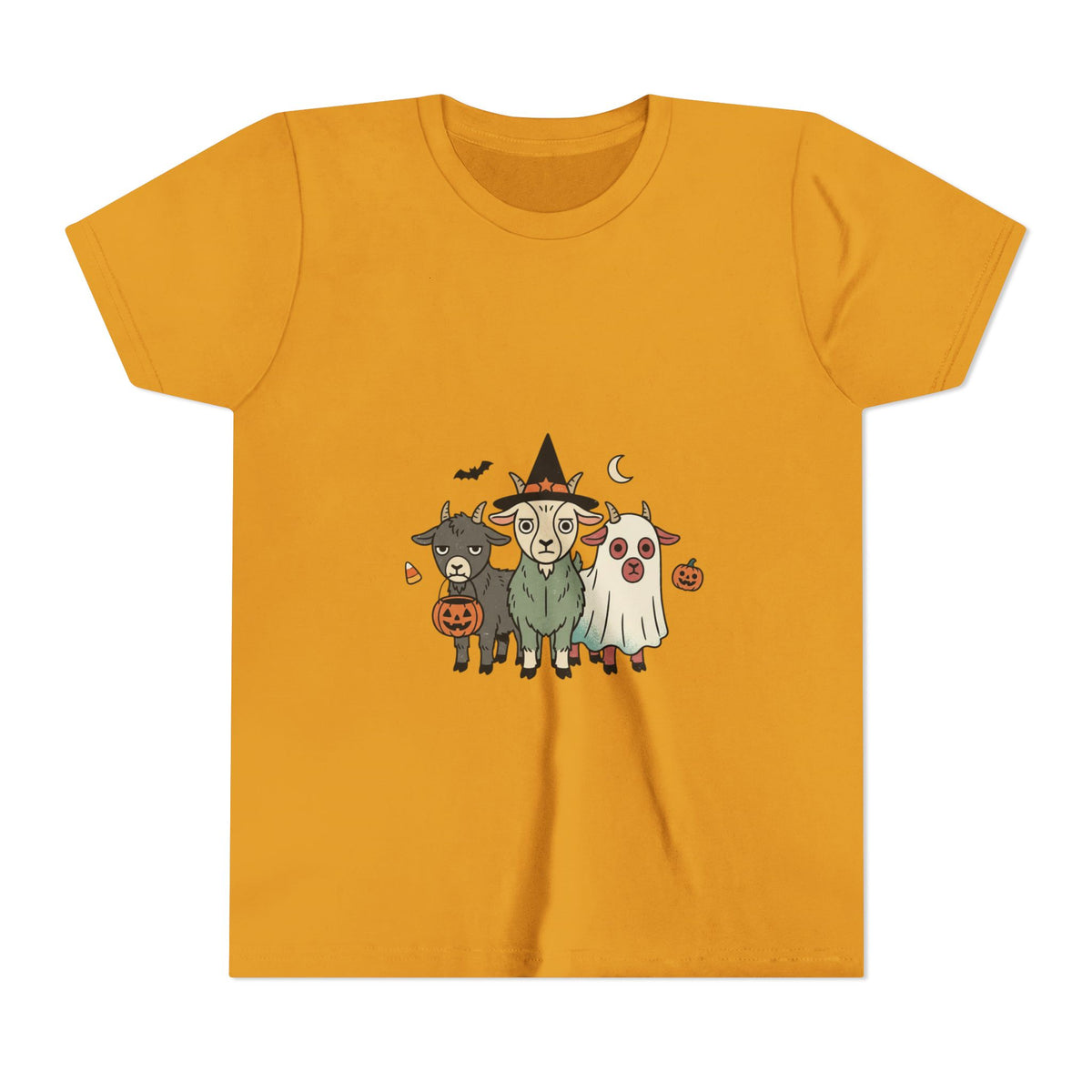 Kids Halloween Goat Squad Tee — Cute Witch, Ghost & Pumpkin Costume Shirt