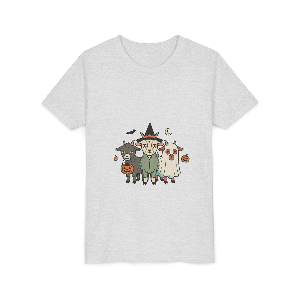 Kids Halloween Goat Squad Tee — Cute Witch, Ghost & Pumpkin Costume Shirt