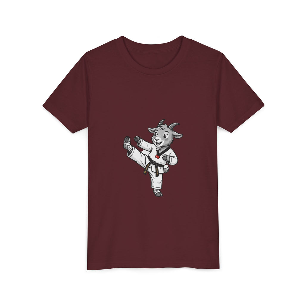 Youth Karate Goat T-Shirt — Cute Martial Arts Kid Tee