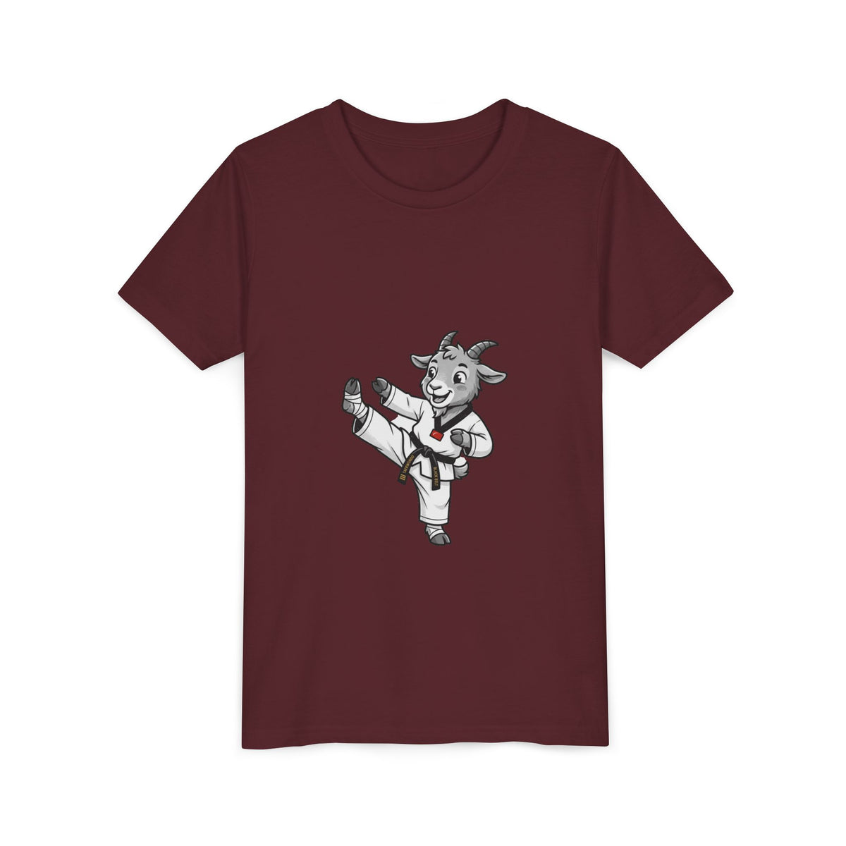 Youth Karate Goat T-Shirt — Cute Martial Arts Kid Tee