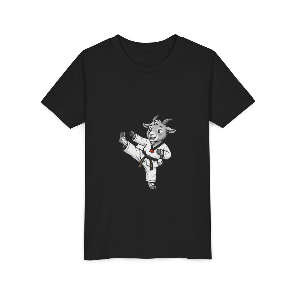 Youth Karate Goat T-Shirt — Cute Martial Arts Kid Tee
