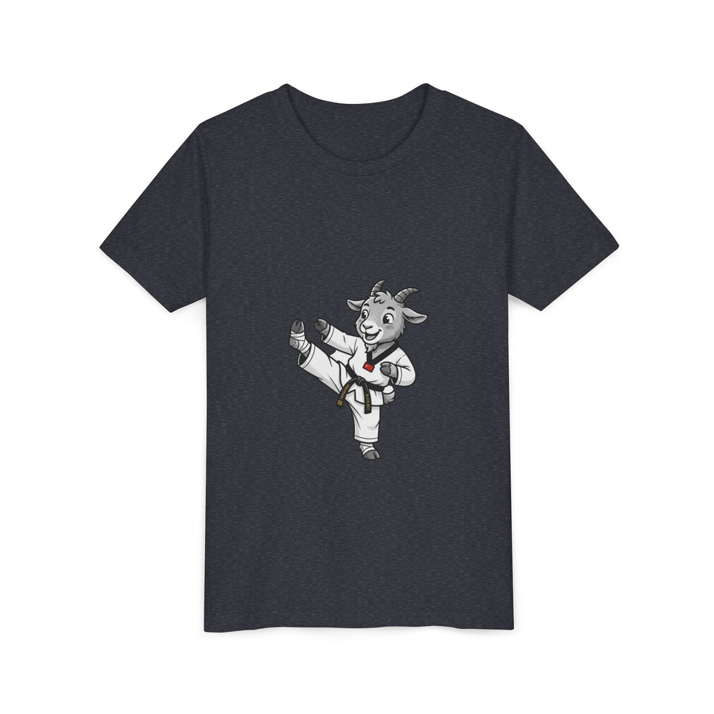 Youth Karate Goat T-Shirt — Cute Martial Arts Kid Tee