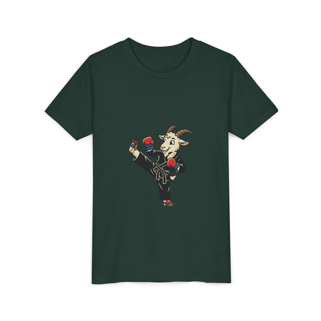 Kids Martial Arts Goat Tee — Youth Karate Kick Shirt