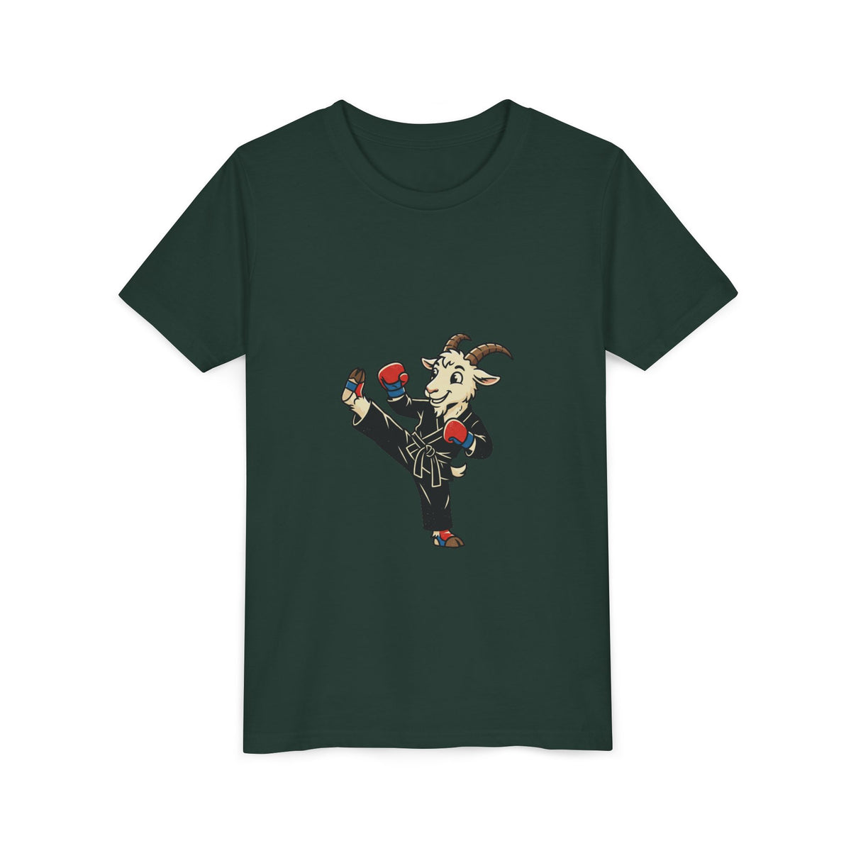 Kids Martial Arts Goat Tee — Youth Karate Kick Shirt